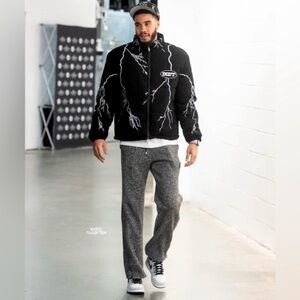 Diet Starts Monday Bolt Puffer Jacket Black Men’s size 2XL FW2022 [DEADSTOCK]